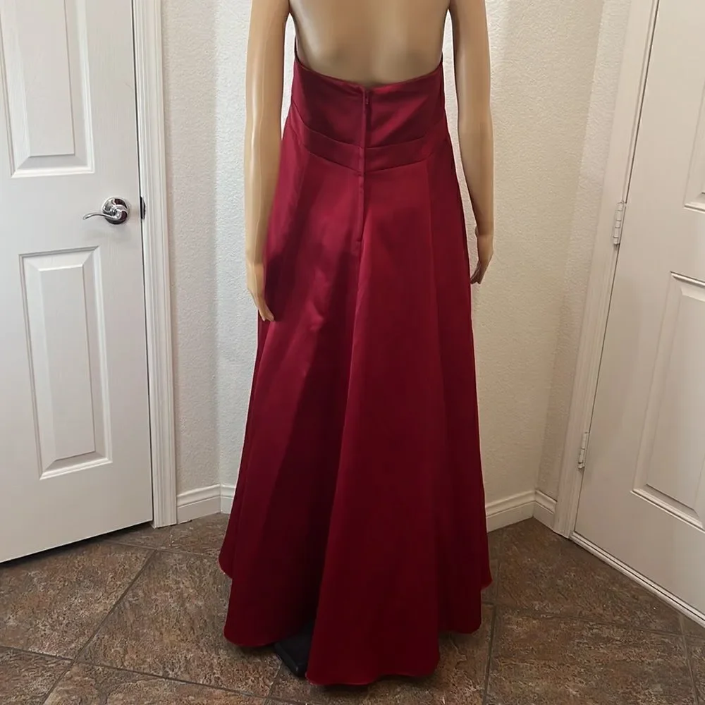 Red Wedding Dress David’s Bridal Dress Sz 20 Beaded 💯 Polyester Mother Of Bride